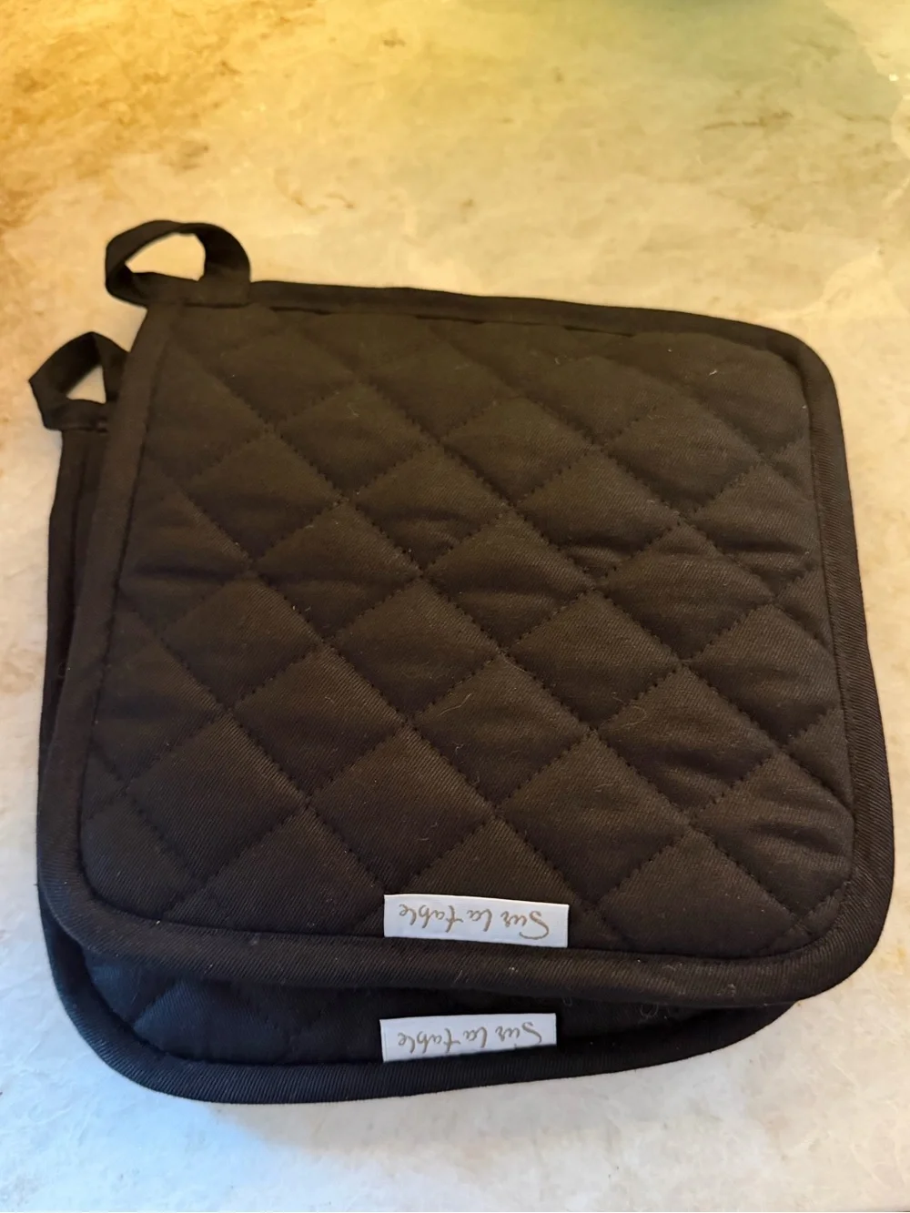 Sur La table oven mitts black Like New